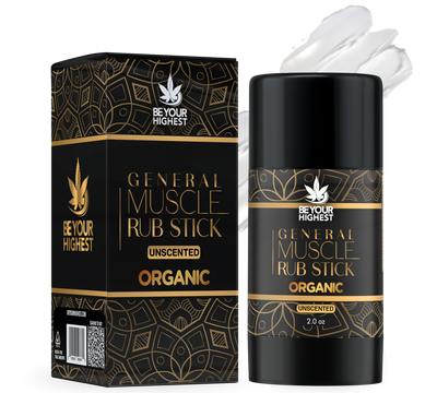 Be Your Highest General Muscle Rub for Pain | Push Up Stick Organic CBD Muscle Rub Unscented