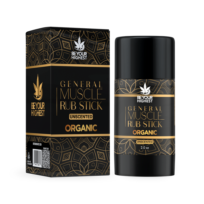 Be Your Highest General Muscle Rub for Pain | Push Up Stick Organic CBD Muscle Rub Unscented
