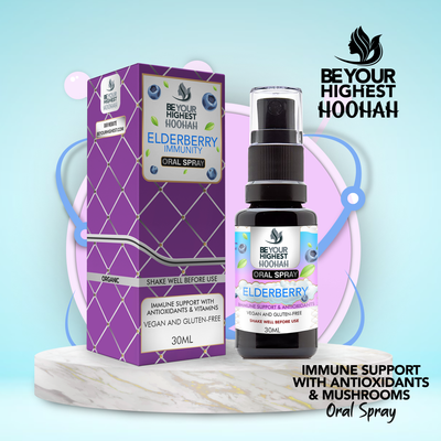 Elderberry Immunity Hoohah Oral Spray Be Your Highest | CBD Oil Oral Spray