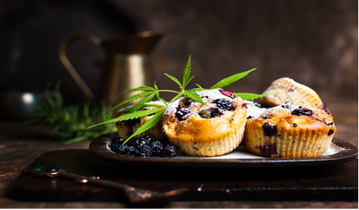 Organic Vegan Cannabis Berry Muffins