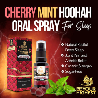 Cherry Mint Sleepytime Hoohah Oral Spray for Joint Pain & Arthritis Be Your Highest