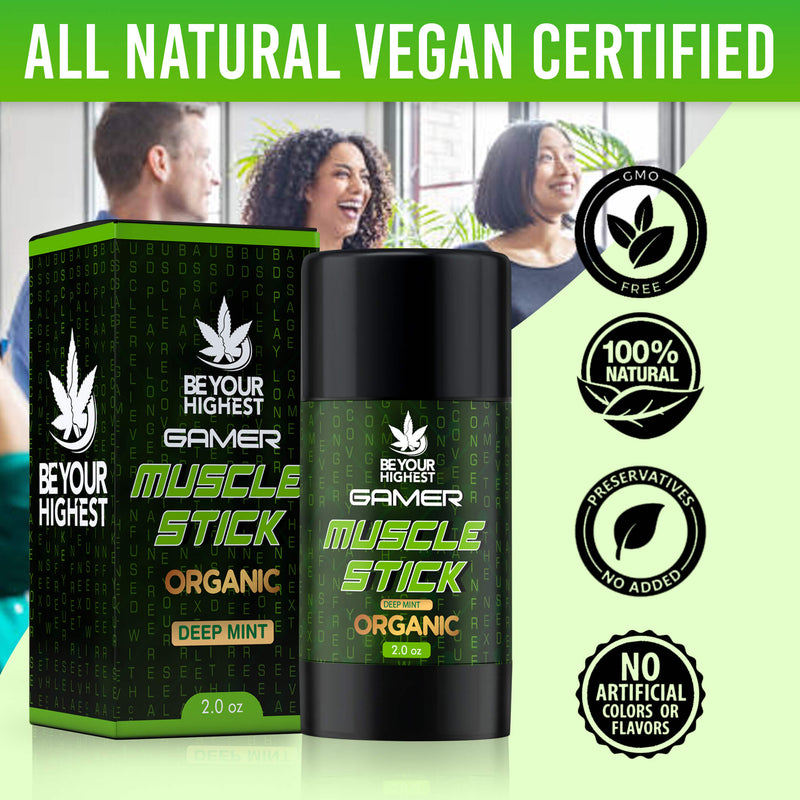 Be Your Highest Muscle Rub for Gamers | Push Up Stick Organic CBD Muscle Rub Gamers