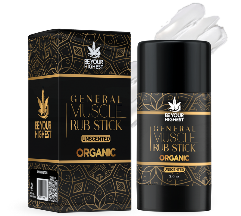 Be Your Highest General Muscle Rub for Pain | Push Up Stick Organic CBD Muscle Rub Unscented