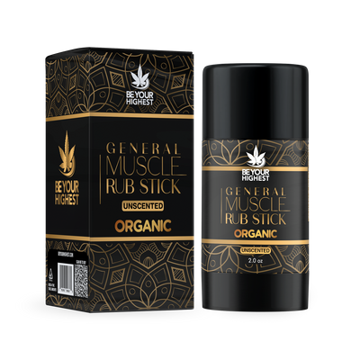 Be Your Highest General Muscle Rub for Pain | Push Up Stick Organic CBD Muscle Rub Unscented