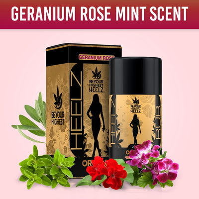 Be Your Highest Heelz Muscle Rub for Women Heels | Push Up Stick Organic CBD Muscle Rub for Women Geranium Rose Scent